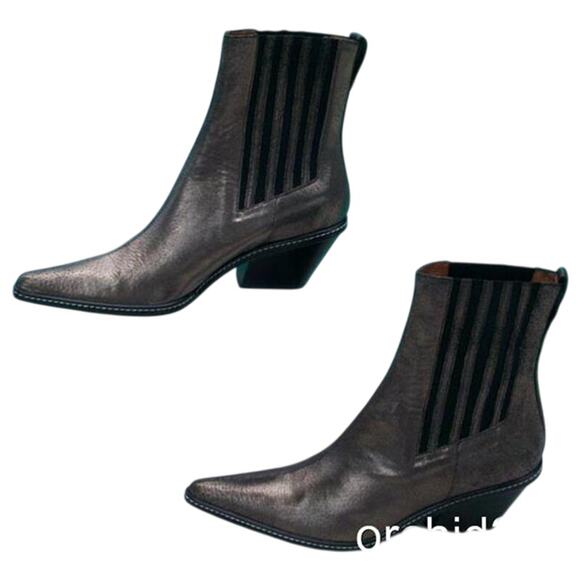 Donald Pliner Western Couture Metallic Pig Leather Boot Shoe New Goring $625 NWT main image 1
